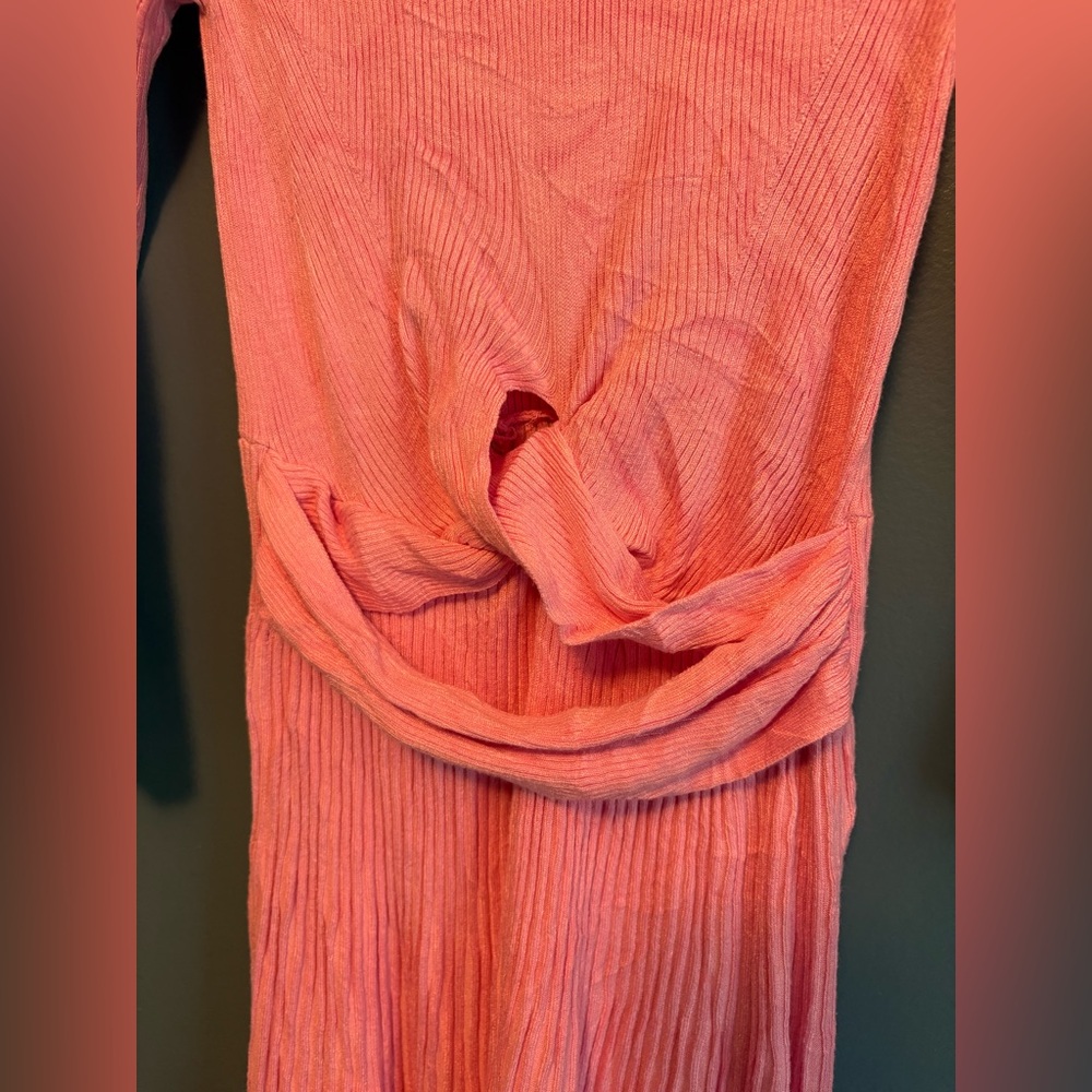 By Anthropologie Long-Sleeve Ribbed Sweater Midi Dress SP - Picture 6 of 9